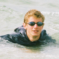 hoodie blue jeans swimming fully clothed