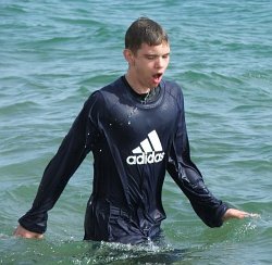 middle layer swimming in clothes sweatshirt