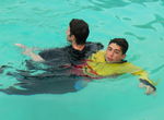 RESCUES, CASUALTY, CONSCIOUS, TOW, 3 CROSS CHEST TOW
Support the casualty to keep their head out of the water 4